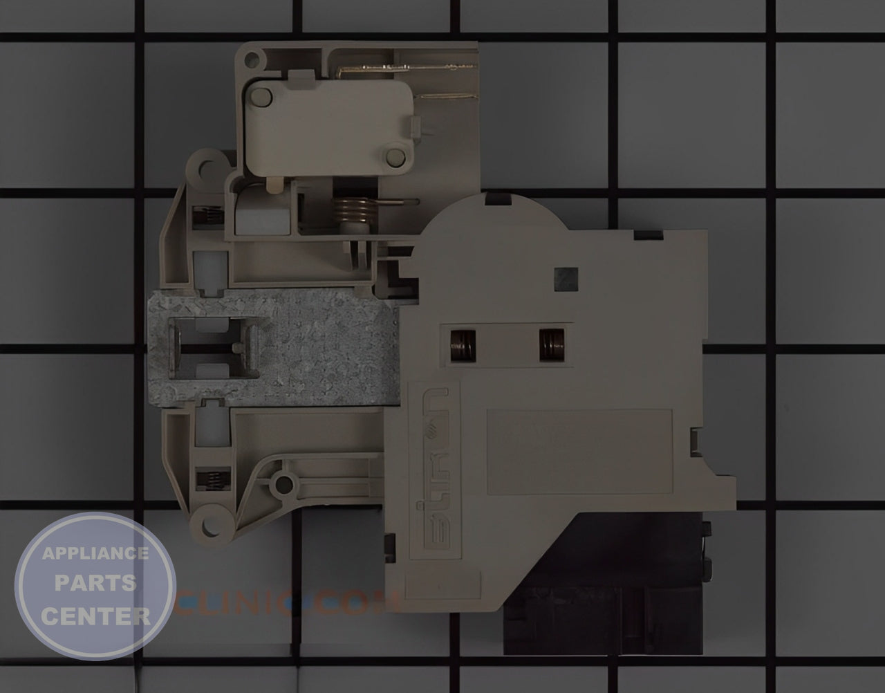 SPEED QUEEN WASHER DOOR LOCK AND SWITCH ASSEMBLY 803920 - Detailed view of durable latch mechanism