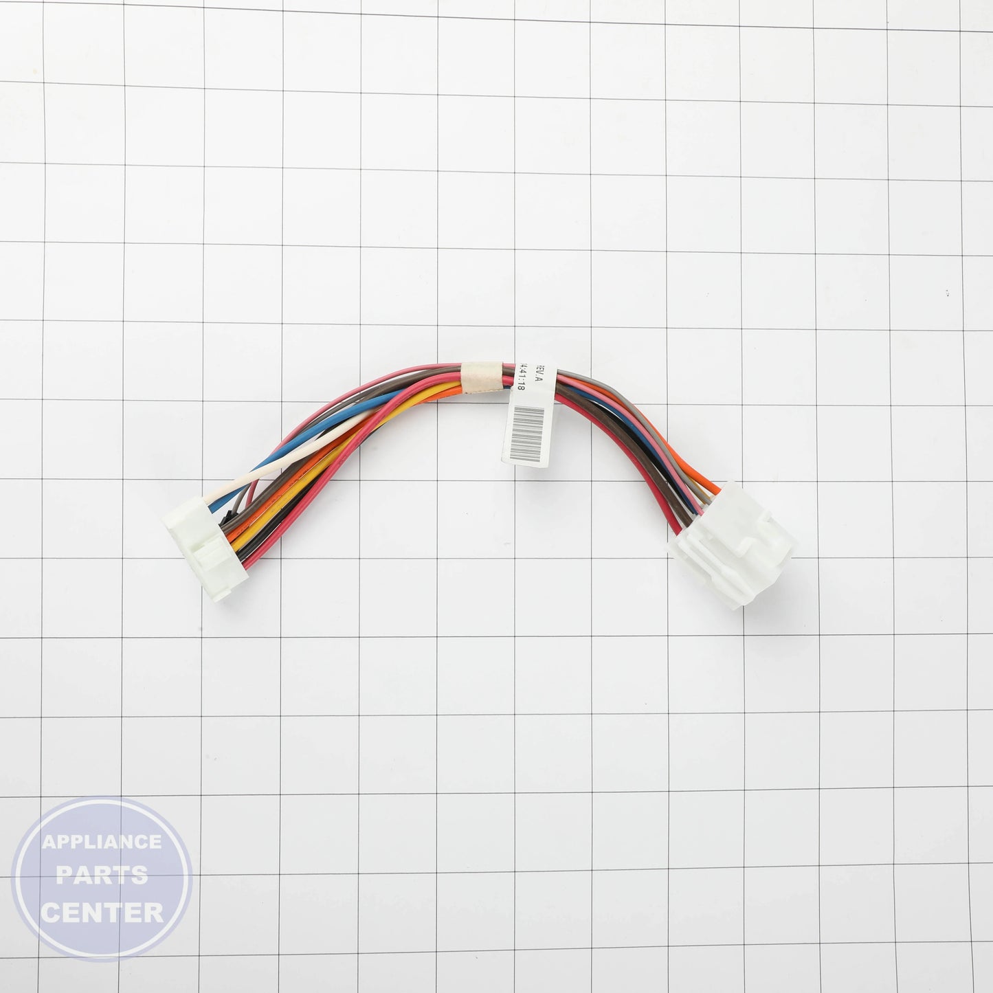 HARNESS-JUMPER 808772801 - Side view with standard receptacle and wire connector sizes