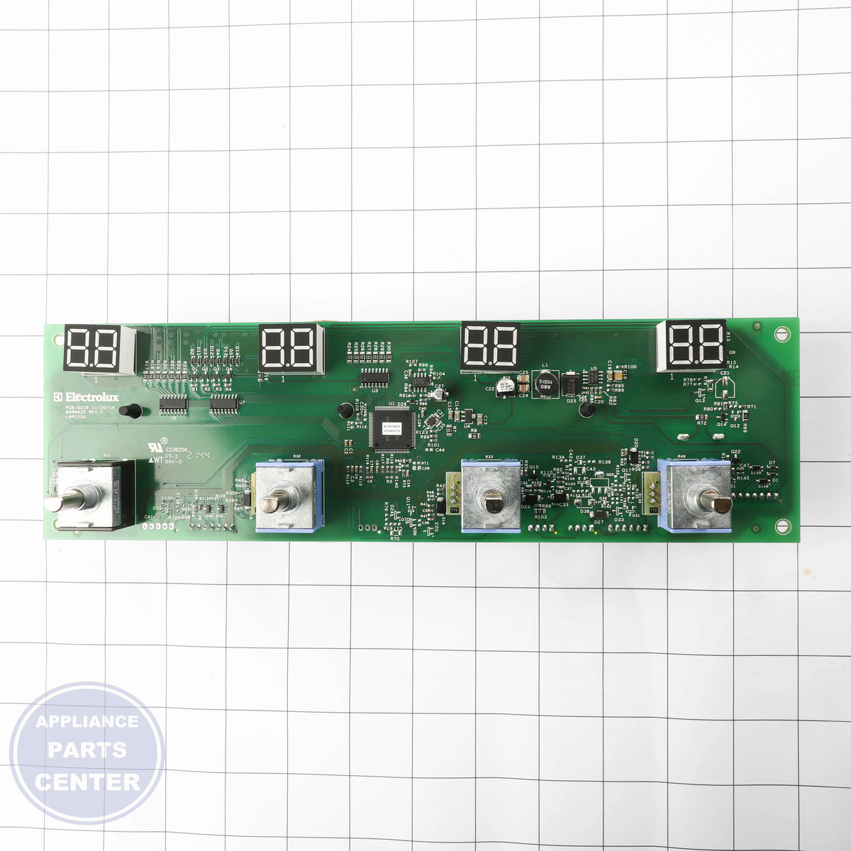PCB ASSEMBLY 808843402 - Side view with precise electronic specs