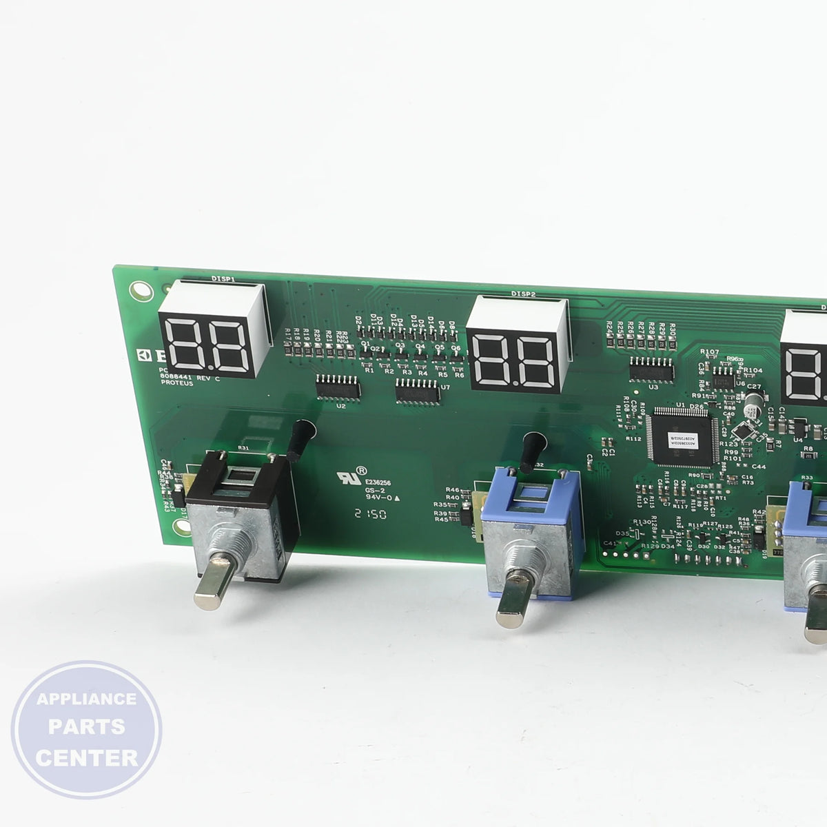 BOARD ASSEMBLY 808844002 - Side view with precise measurements