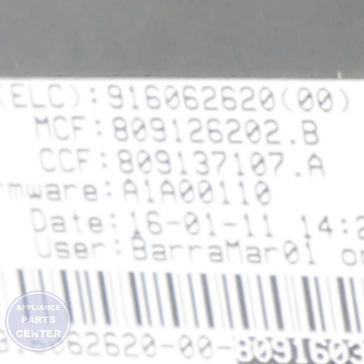 WCI CONTROL BOARD 809160303 - Installation in 137032530 showing key mounting points