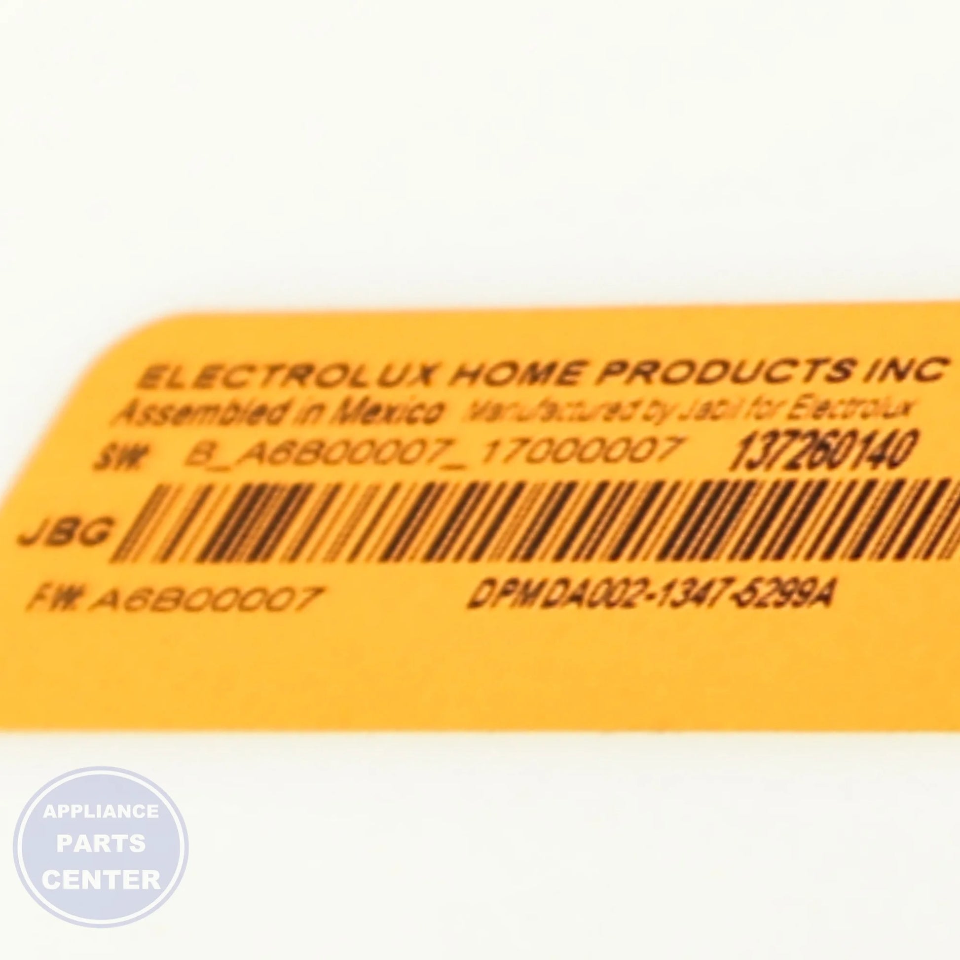 WCI CONTROL ASMY 809160803 - Installation in model 137260110 showing key mounting points