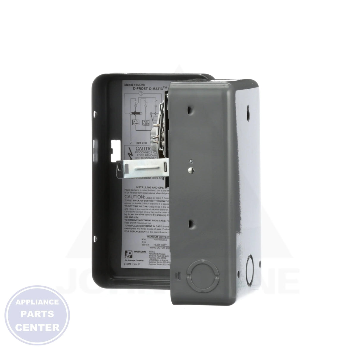 Commercial Defrost Timer 8145-20 - Detailed view of 1 to 6 defrost cycles per day capability