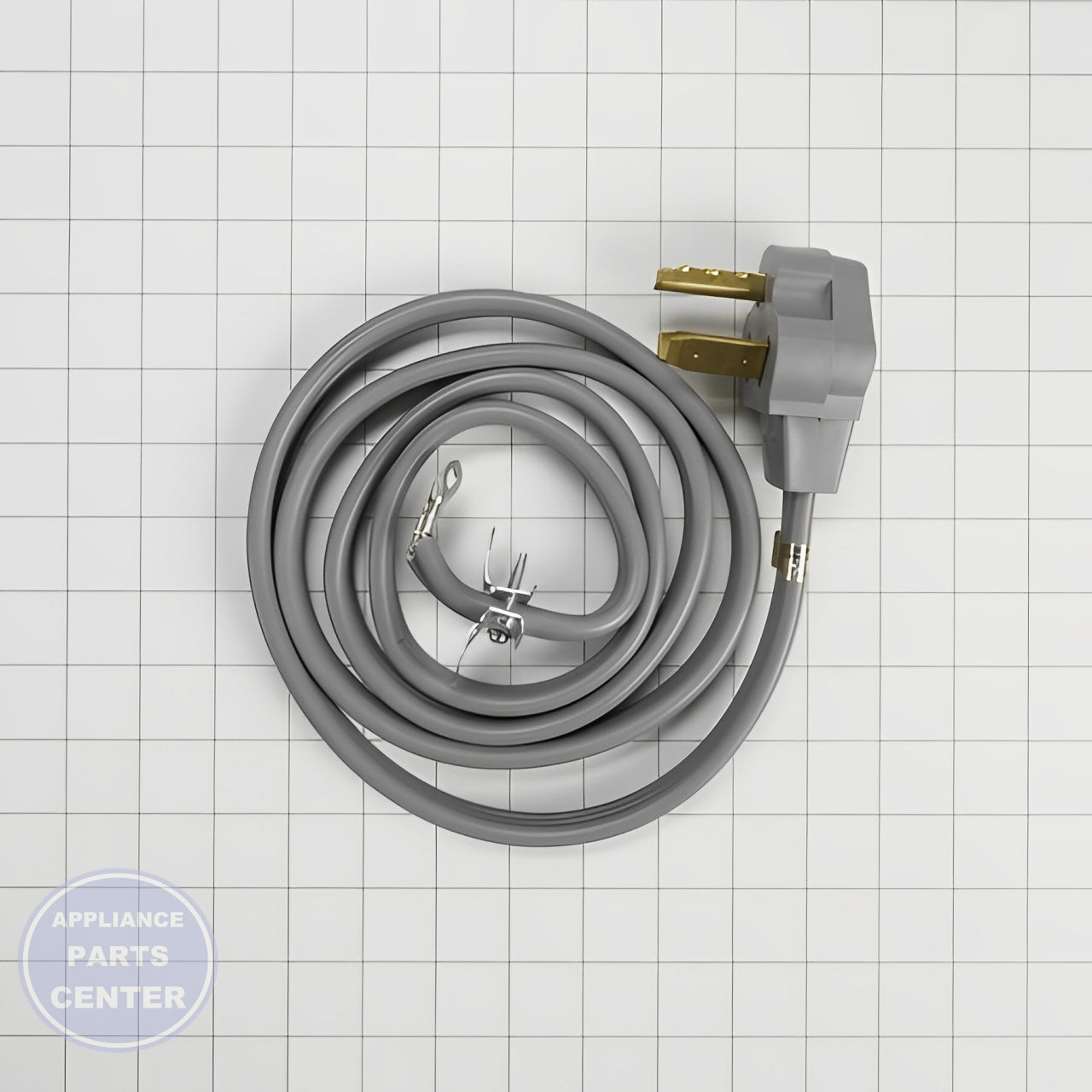 WHIRLPOOL DRYER 6' 3-WIRE 30 AMP POWER CORD - Side view with 30 amps capacity