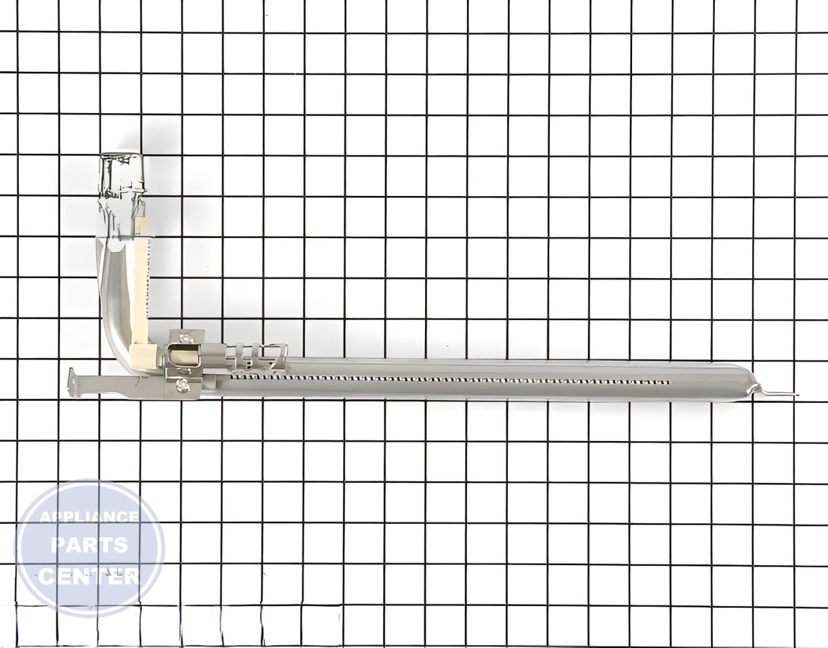 WHIRLPOOL GAS RANGE OVEN BURNER ASSEMBLY WITH SPARK IGNITER 8190618 - Main view showing spark igniter for WPL models