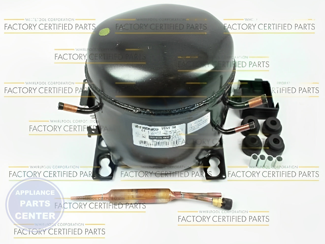 WHIRLPOOL REFRIGERATOR COMPRESSOR 8201675 - Main view showing efficient cooling for WPL models