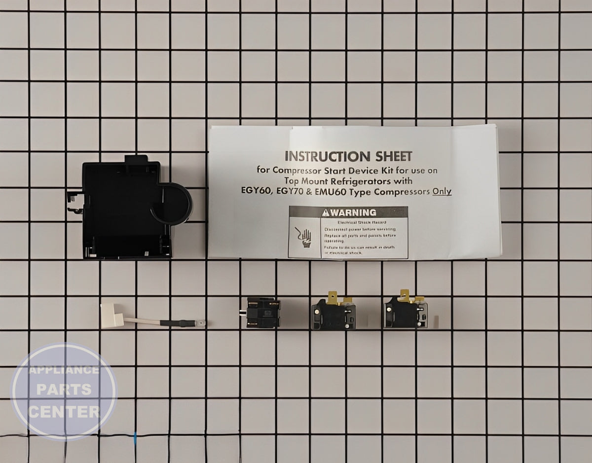 WHIRLPOOL REFRIGERATOR COMPRESSOR RELAY OVERLOAD START DEVICE 8201769 - Detailed view of compressor and sealed system specifications
