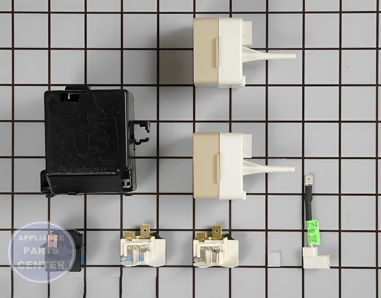 WHIRLPOOL RELAY AND OVERLOAD START KIT 8201786 - Main view showing compressor support for WPL models
