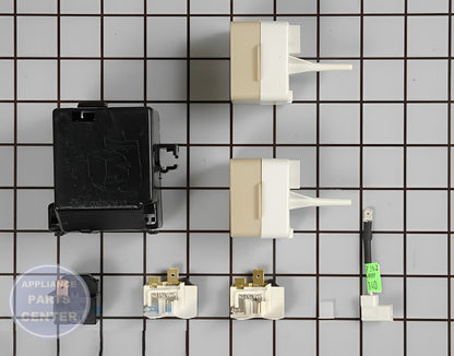 WHIRLPOOL RELAY AND OVERLOAD START KIT 8201786 - Main view showing compressor support for WPL models