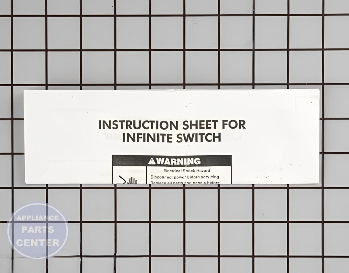 WHIRLPOOL OVEN TOP BURNER INFINITE SWITCH 8203534 - Installation in [specific model] showing key mounting points
