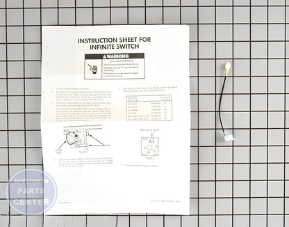 WHIRLPOOL INFINITE SWITCH PRIMARY 8203536 - Detailed view of precise technical details