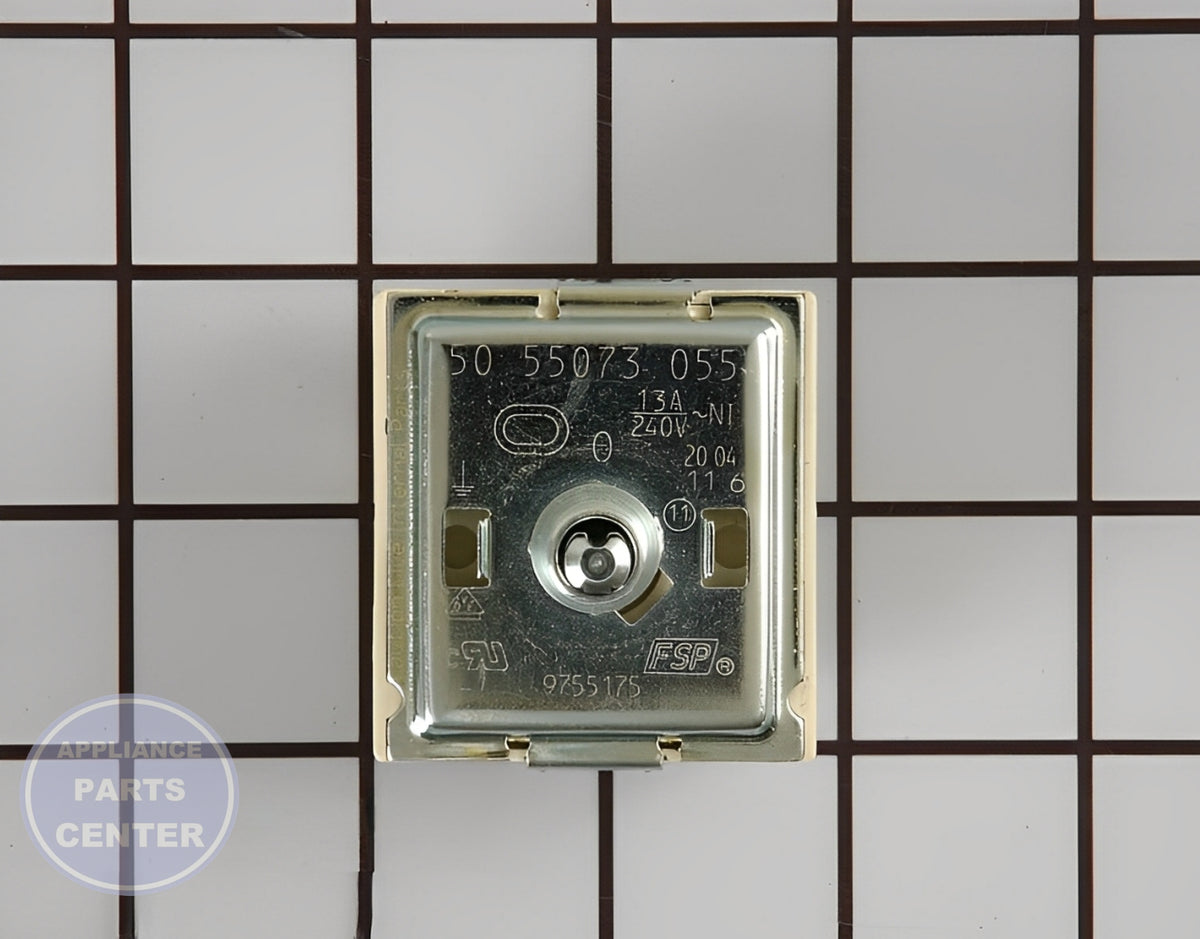 WHIRLPOOL INFINITE SWITCH PRIMARY 8203536 - Side view with 240V and 15A specs