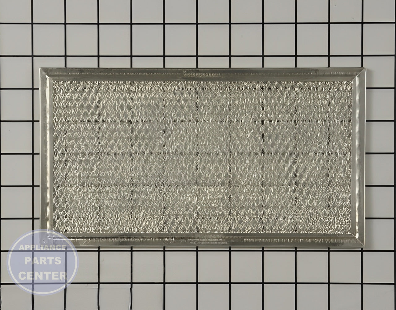 WHIRLPOOL MICROWAVE GREASE FILTER 8206229A - Main view showing grease-trapping feature for specific models