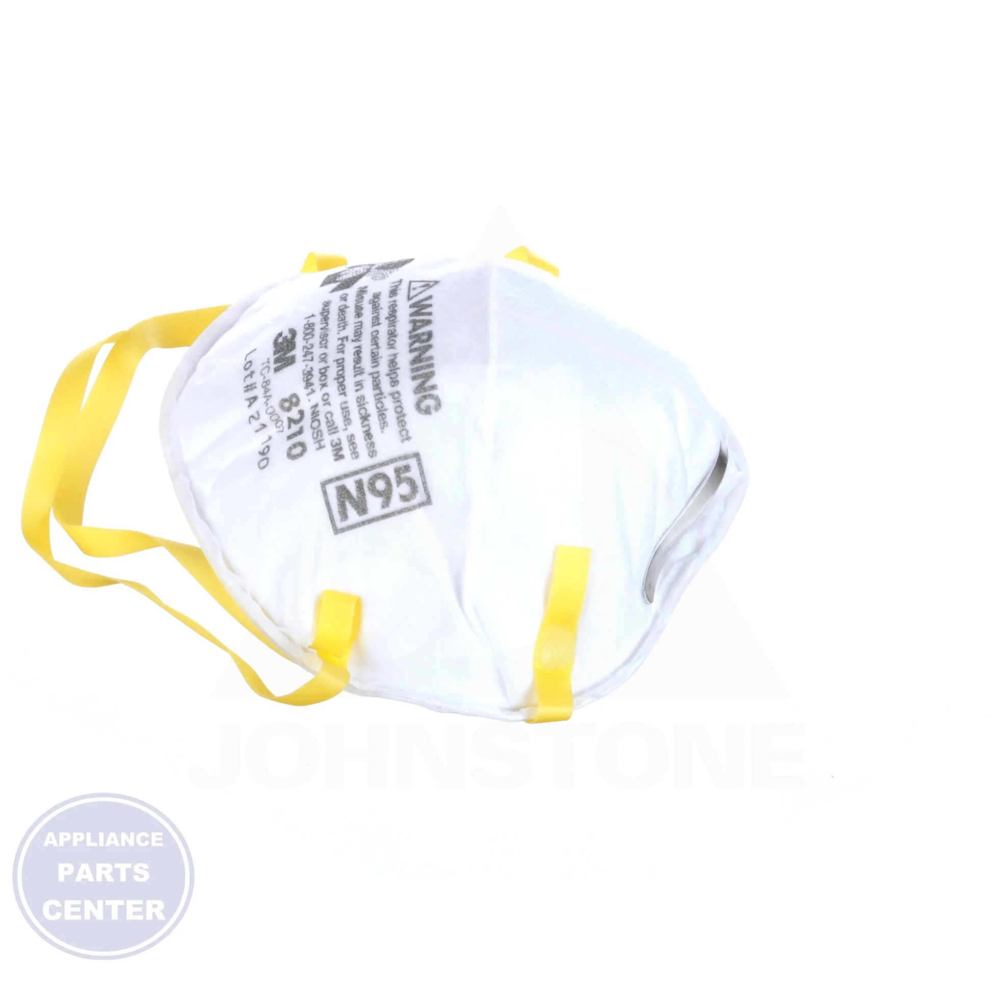 Respirator 8210 - Detailed view of NIOSH approved specifications