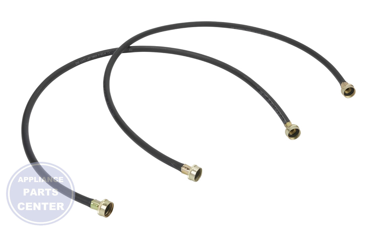 Whirlpool Washer 4' Black Rubber Fill Hose Kit 8212546RP - Detailed view of durable rubber material