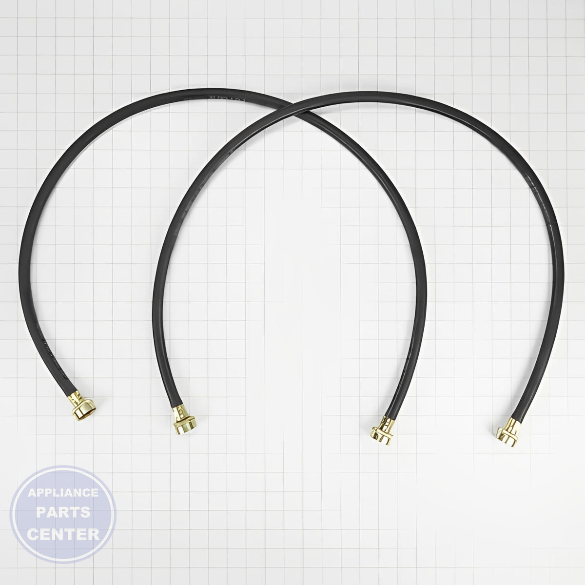 Whirlpool Washer 4' Black Rubber Fill Hose Kit 8212546RP - Main view showing heavy-duty construction for Whirlpool models