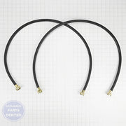 Whirlpool Washer 4' Black Rubber Fill Hose Kit 8212546RP - Main view showing heavy-duty construction for Whirlpool models