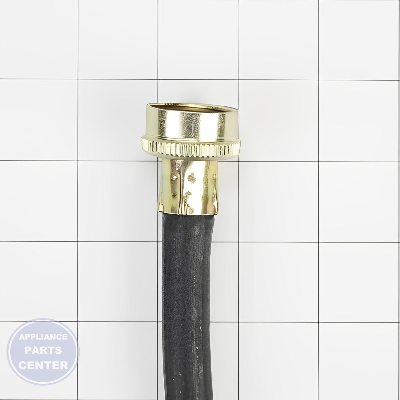 Whirlpool Washer 4' Black Rubber Fill Hose Kit 8212546RP - Side view with 1500 psi pressure rating