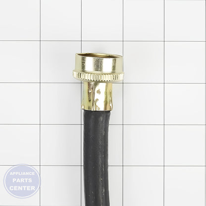 Whirlpool Washer 4' Black Rubber Fill Hose Kit 8212546RP - Side view with 1500 psi pressure rating