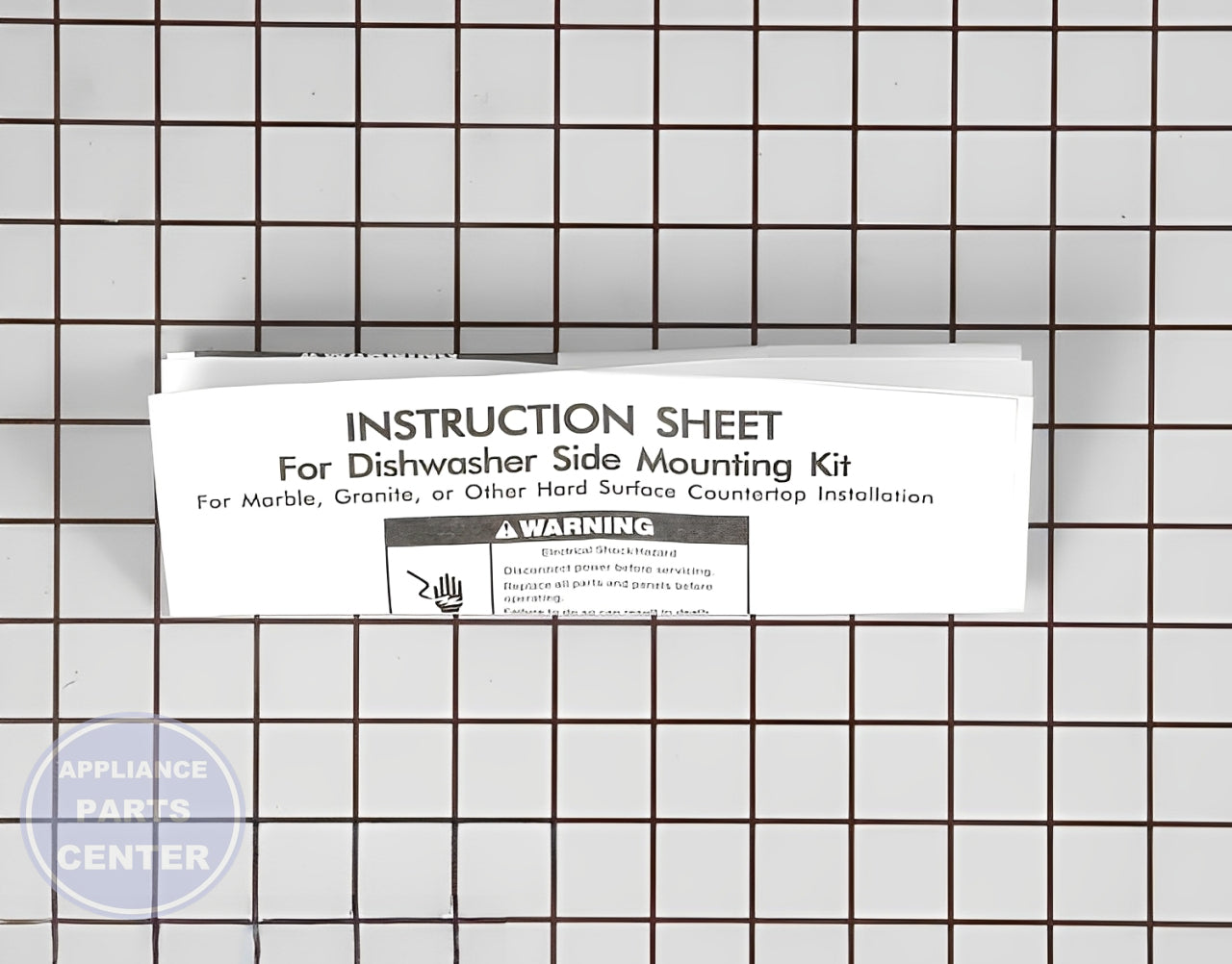 WHIRLPOOL DISHWASHER SIDE MOUNTING BRACKET KIT 8212560 - Detailed view of stable installation