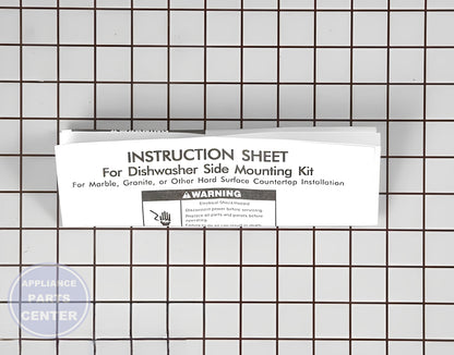 WHIRLPOOL DISHWASHER SIDE MOUNTING BRACKET KIT 8212560 - Detailed view of stable installation
