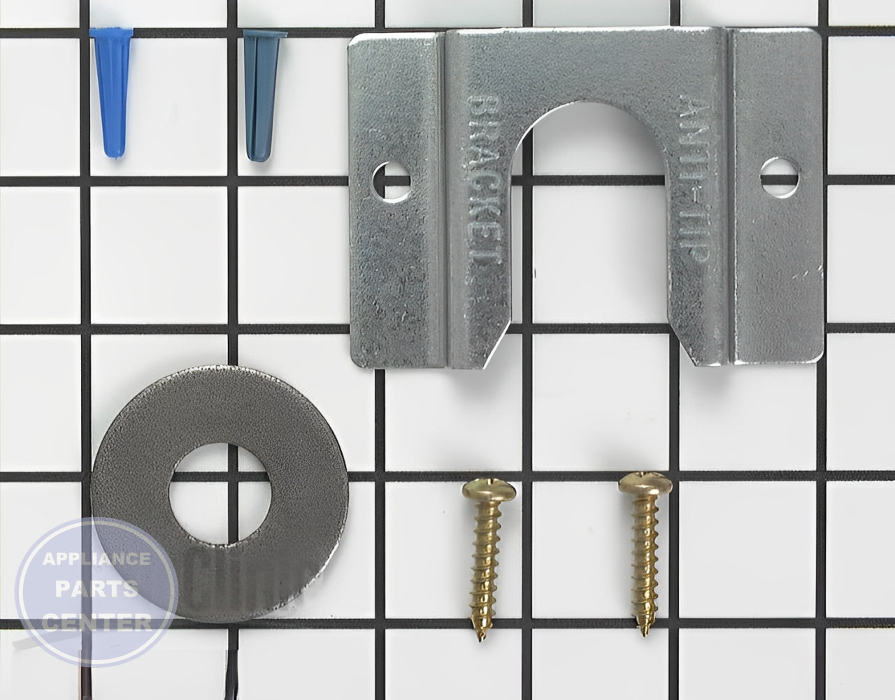 WHIRLPOOL RANGE OVEN ANCHOR ANTI-TIP BRACKET KIT 8273888A - Main view showing stability enhancement for WPL models