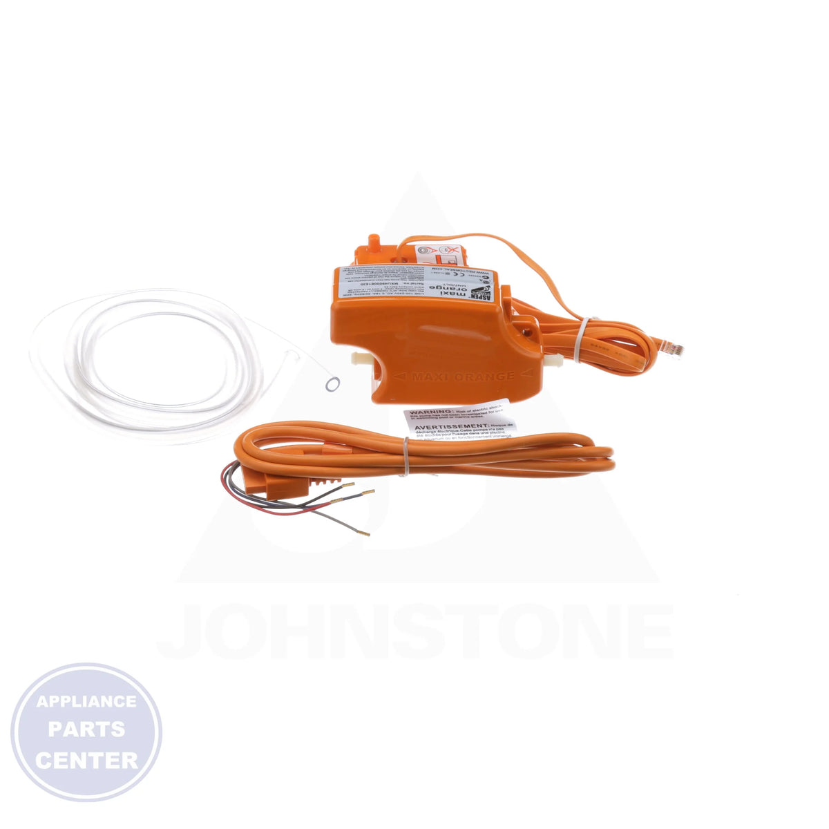 Aspen Orange Mini-Split Condensate Pump Kit 83919 - Detailed view of self-priming and efficient pumping details