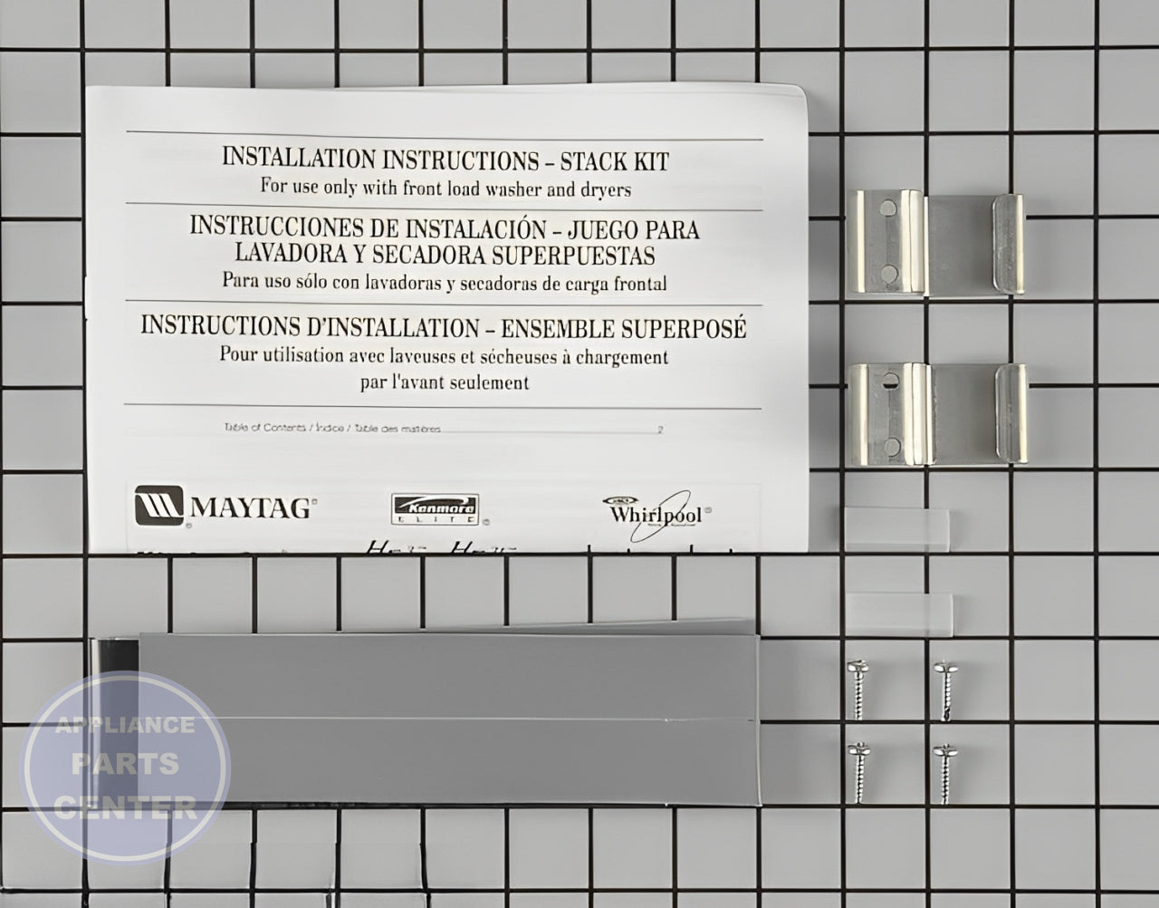 WHIRLPOOL STACKING KIT 8541503 - Main view showing 300 lbs capacity for various models