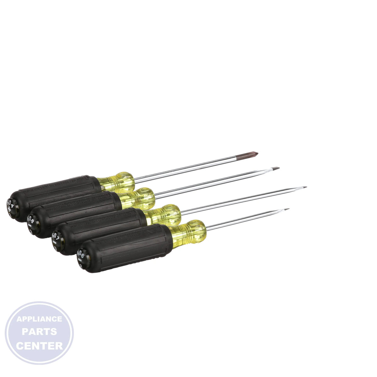 4-Piece Mini Screwdriver Set 85484 - Detailed view of cushion grip handles