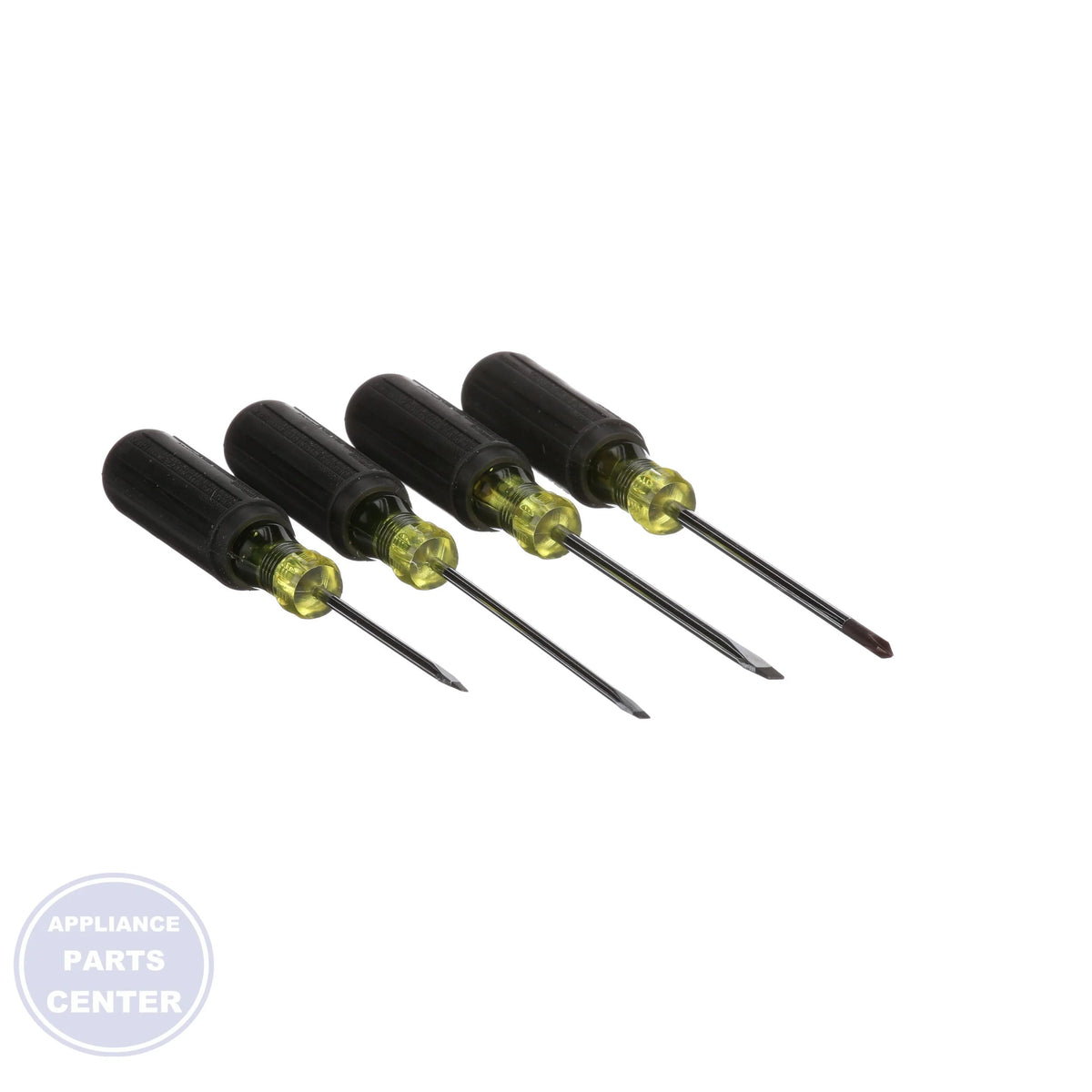 4-Piece Mini Screwdriver Set 85484 - Side view with assorted blade lengths