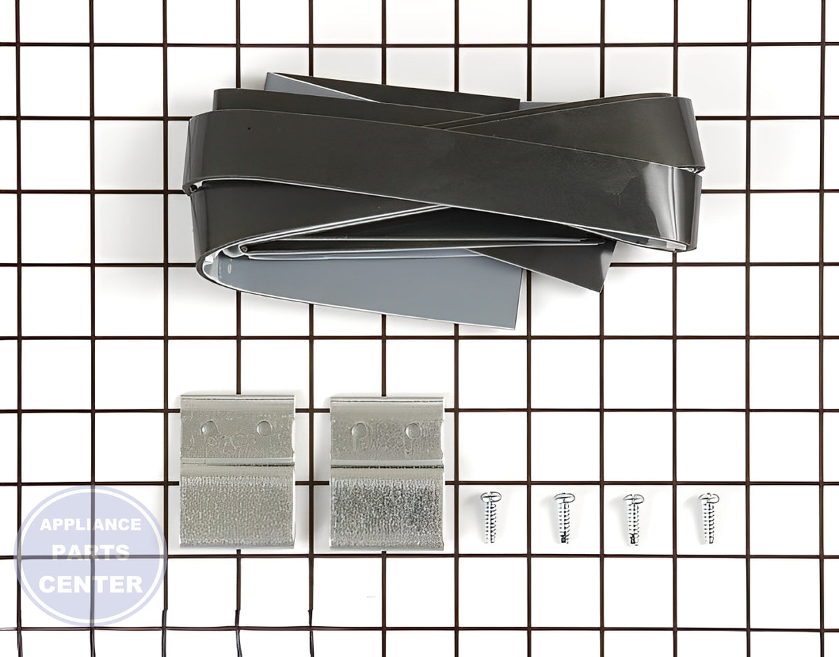 Whirlpool Stacking Kit 8572546 - Main view showing secure mounting for Amana, Maytag, and Whirlpool models