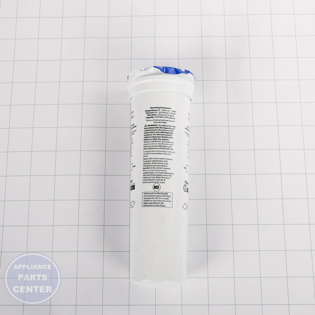 FILTER WATER REFRIG FS FWC2 862285 - Detailed view of water filtration technical details