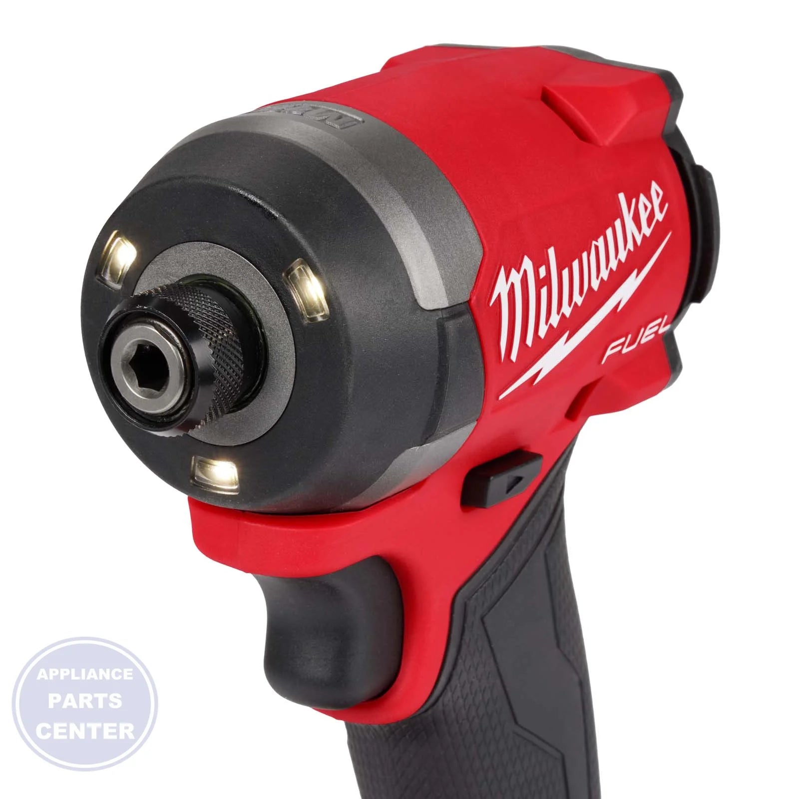 MILWAUKEE M18 FUEL 2953-22 HEX IMPACT DRIVER KIT, 1/4 HEX - Side view with high torque and precision specs