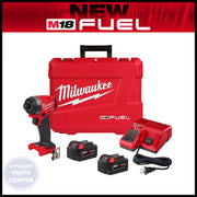 MILWAUKEE M18 FUEL 2953-22 HEX IMPACT DRIVER KIT, 1/4 HEX - Main view showing precision torque for PPG Washing Machines and Lawn Mowers