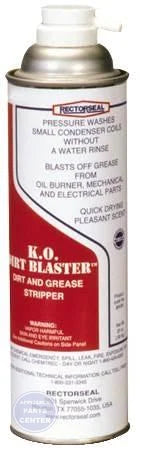 K.O. Dirt Blaster™ Dirt and Grease Stripper 88438 - Main view showing quick grease dissolving for refrigeration coils