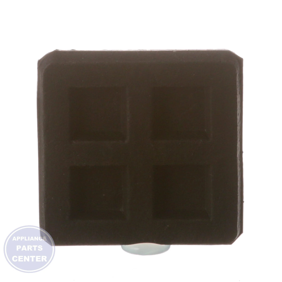 Vibration Absorption Mounting Pad R2X2X3/8MSW - Side view with 2" x 2" x 3/8" measurements