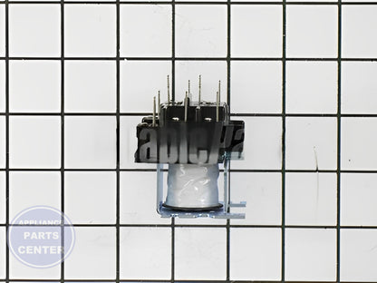 SWITCHING RELAY 24 VAC DPDT 90340 - Side view with precise electrical specifications