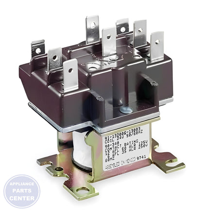SEA SWITCHING RELAY 24 VAC DPDT 90340 - Installation in SEA models showing key mounting points