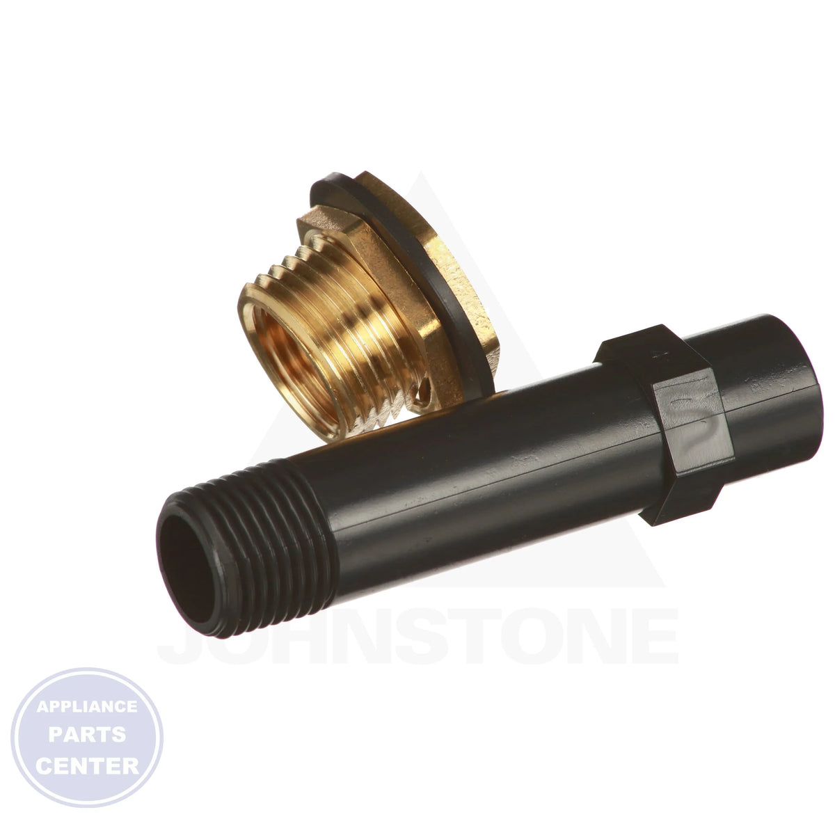 Drain and Pipe Kit 9230 - Side view with 1/2" MPT and 3/4" O.D. measurements
