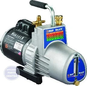 Bullet 7 CFM Vacuum Pump 93600 - Main view showing 2-stage efficiency for various models