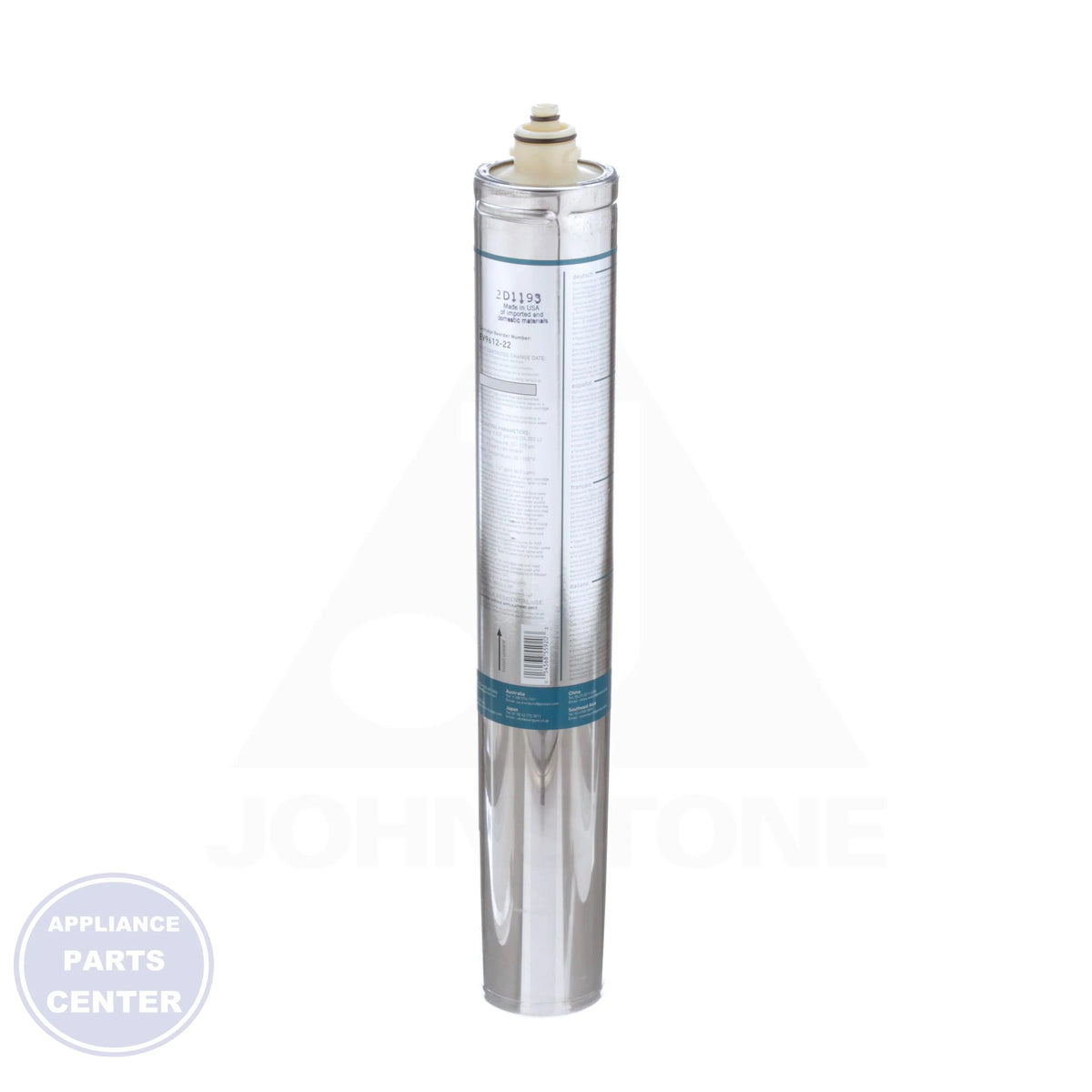 I2000 Everpure Cartridge 9612-27 - Side view with 1/2 micron filtration specs