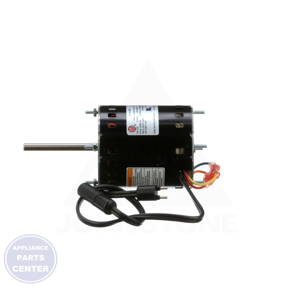 RESCUE® Refrigerator Evaporator Motor 9656 - Side view with 3.3" diameter and 1550 RPM specs