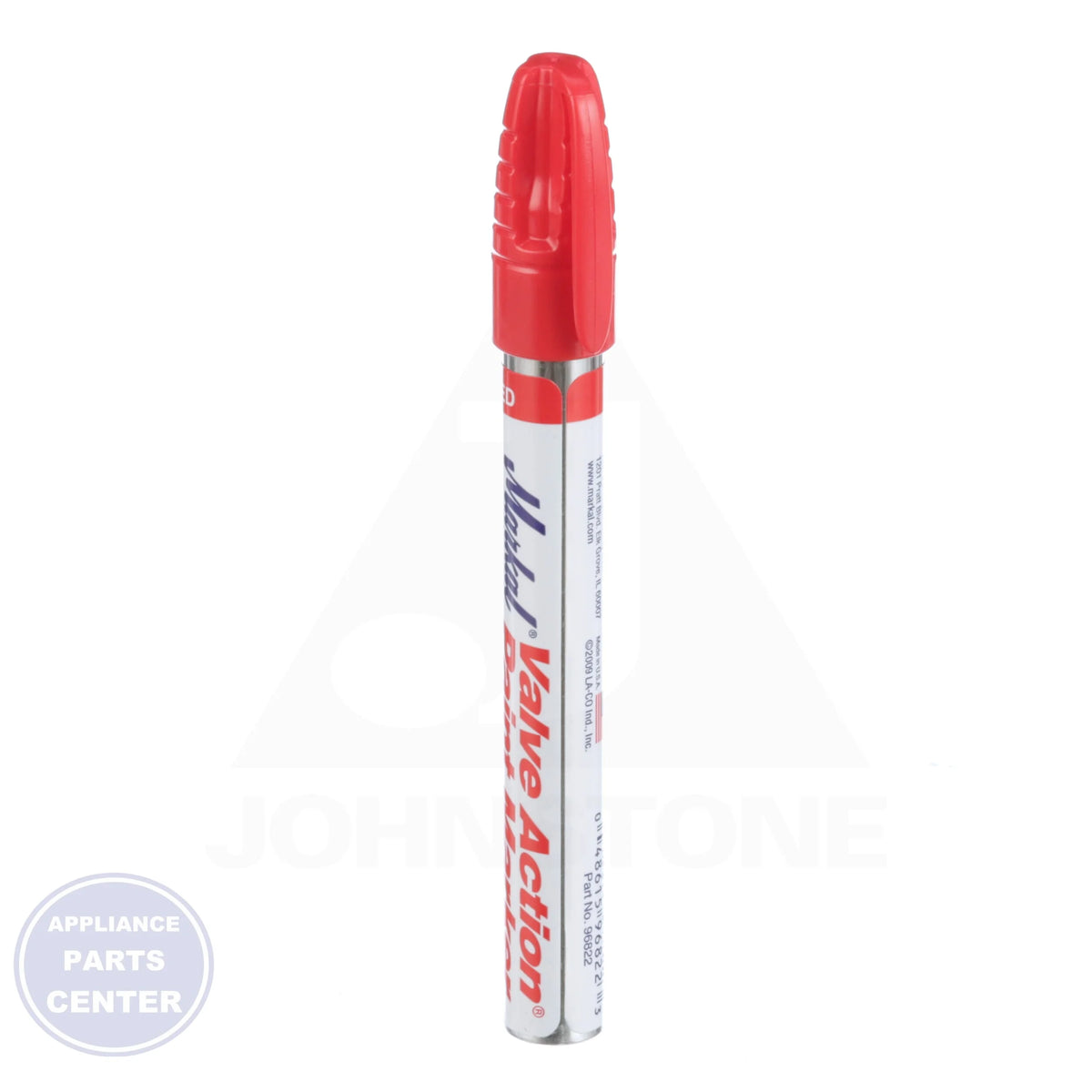 Red Liquid Paint Marker 96822 - Detailed view of lead-free and low halogens composition