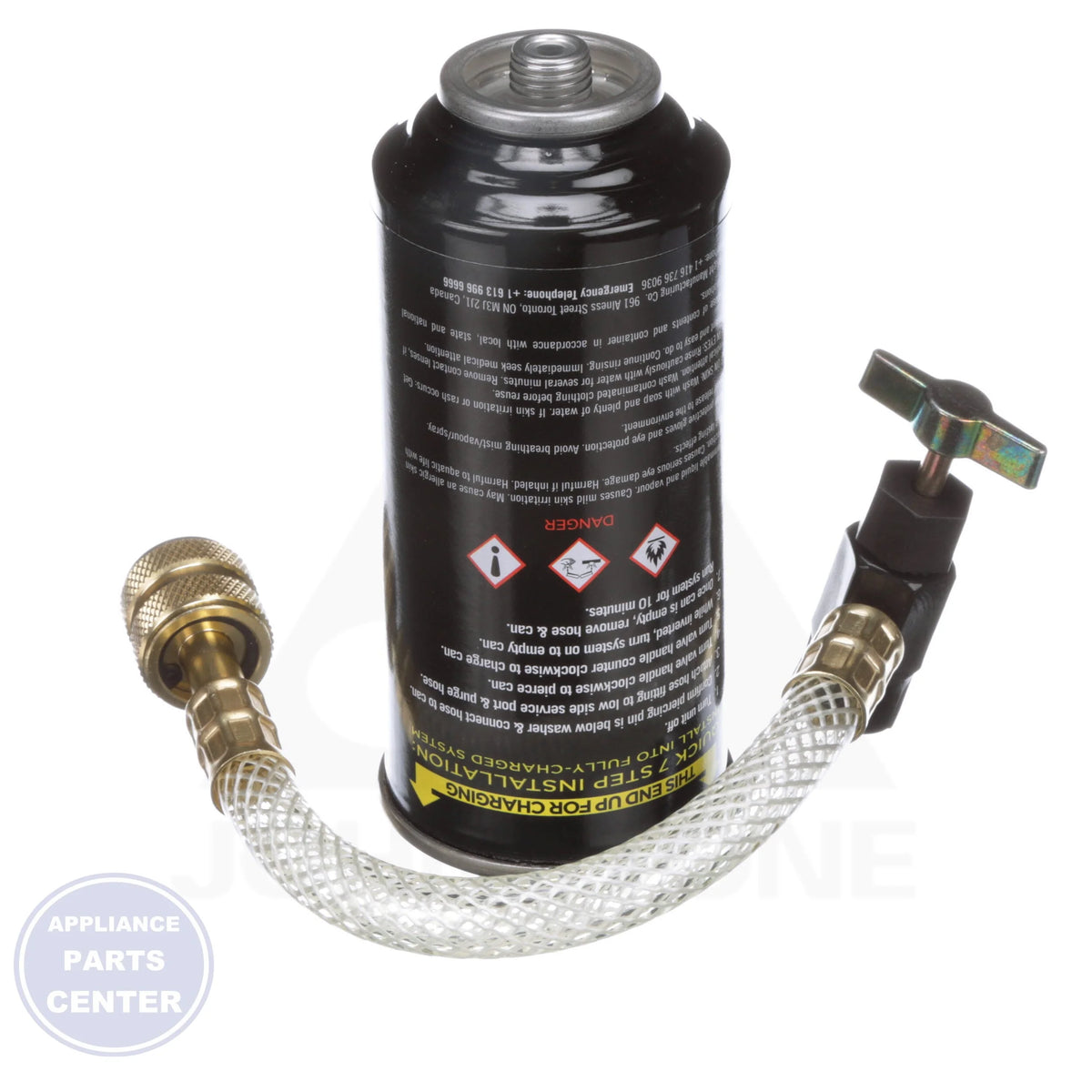 LeakArmor™ Easy Shot UV Dye Leak Sealant 972KIT - Side view with 2 oz. vacuum packed can