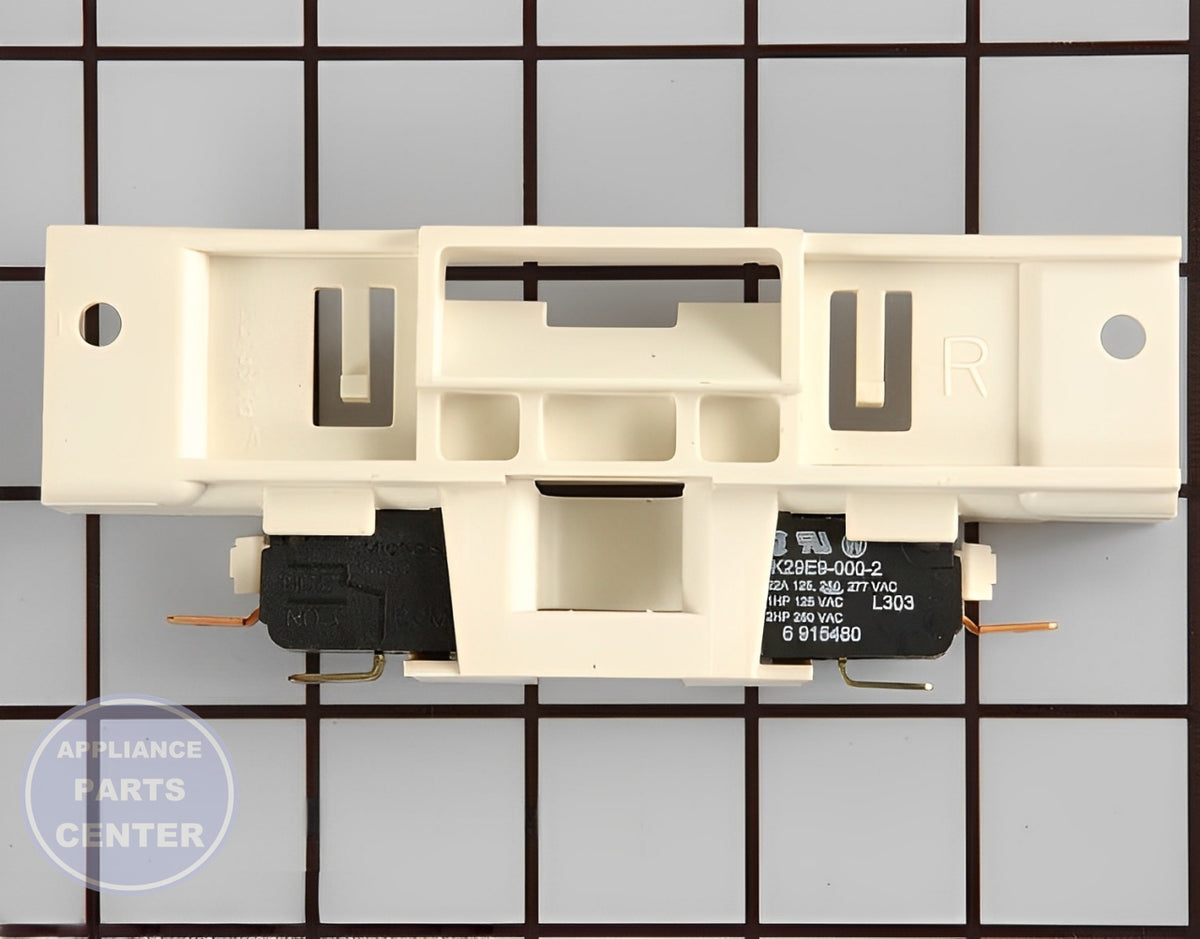 WHIRLPOOL DISHWASHER DOOR SWITCH WITH HOLDER 99002254 - Main view showing secure closure for WPL models
