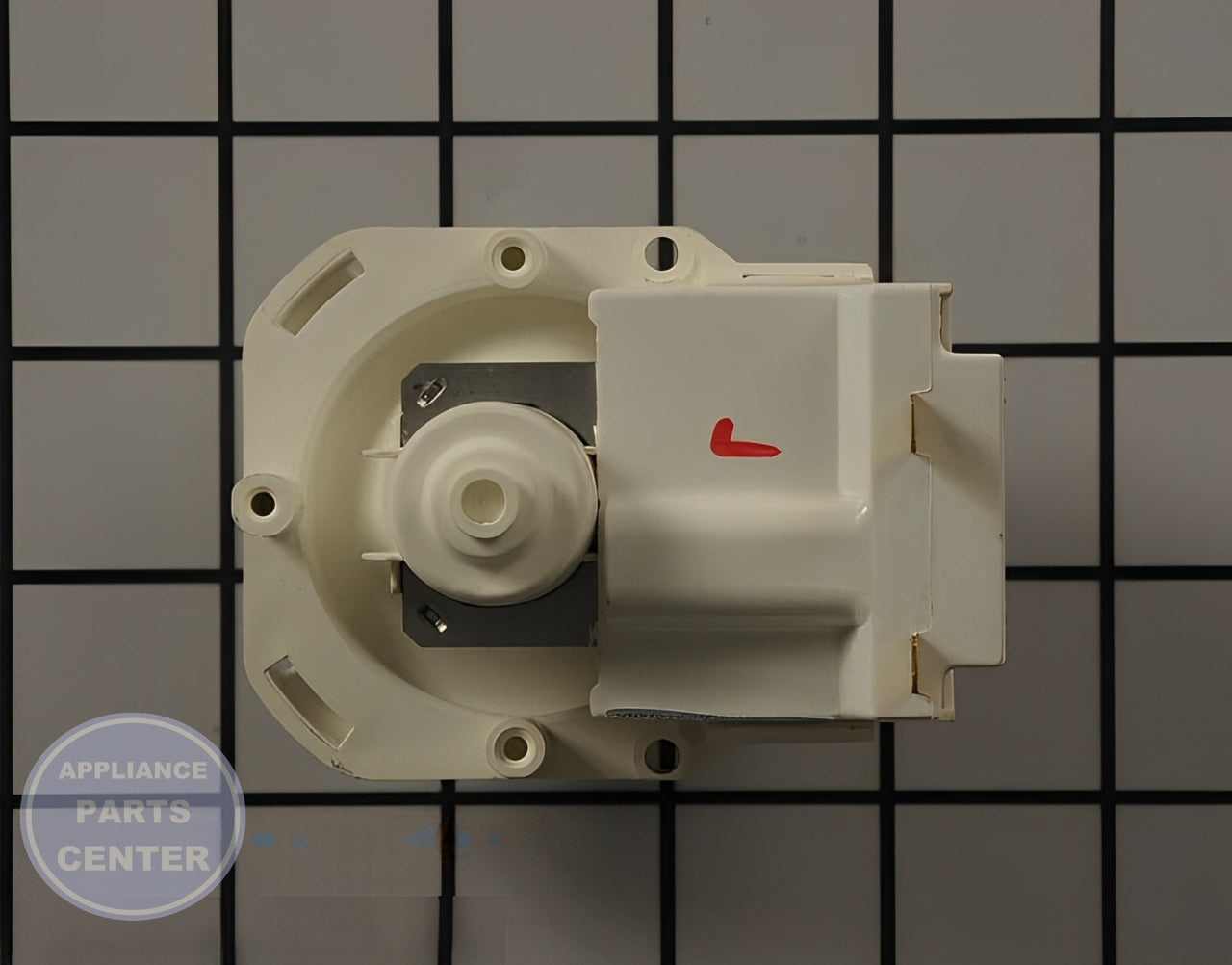 FRIGIDAIRE DISHWASHER DRAIN PUMP A00044305 - Detailed view of durable construction for long-lasting performance