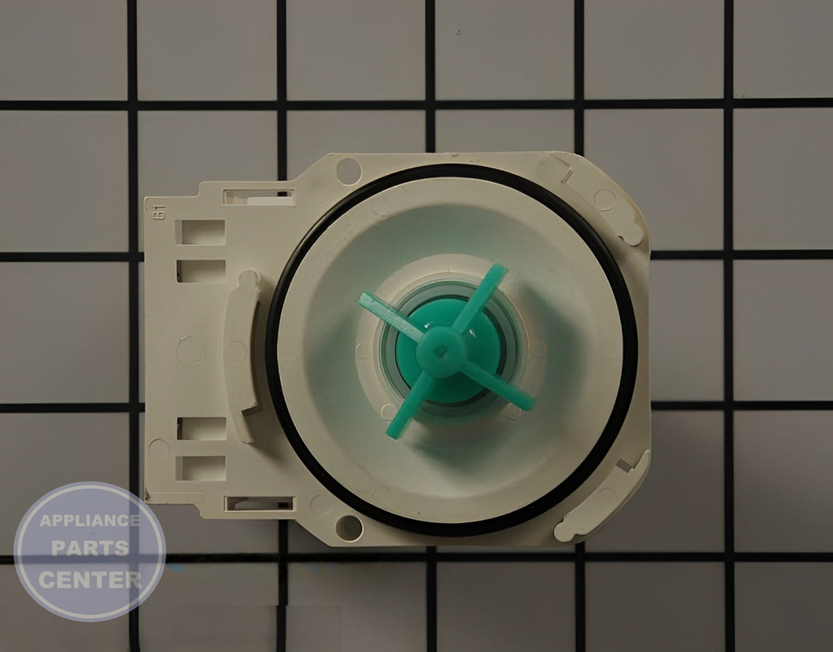 FRIGIDAIRE DISHWASHER DRAIN PUMP A00044305 - Side view with 10 gallons/minute flow capacity