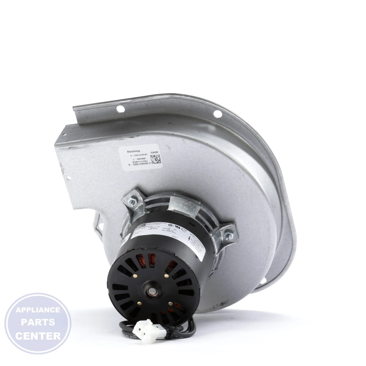 Draft Inducer Blower A121 - Side view with 240V and 3000 RPM specs