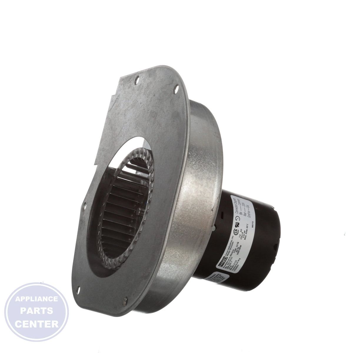 Fan Motor A150 - Side view with precise measurements