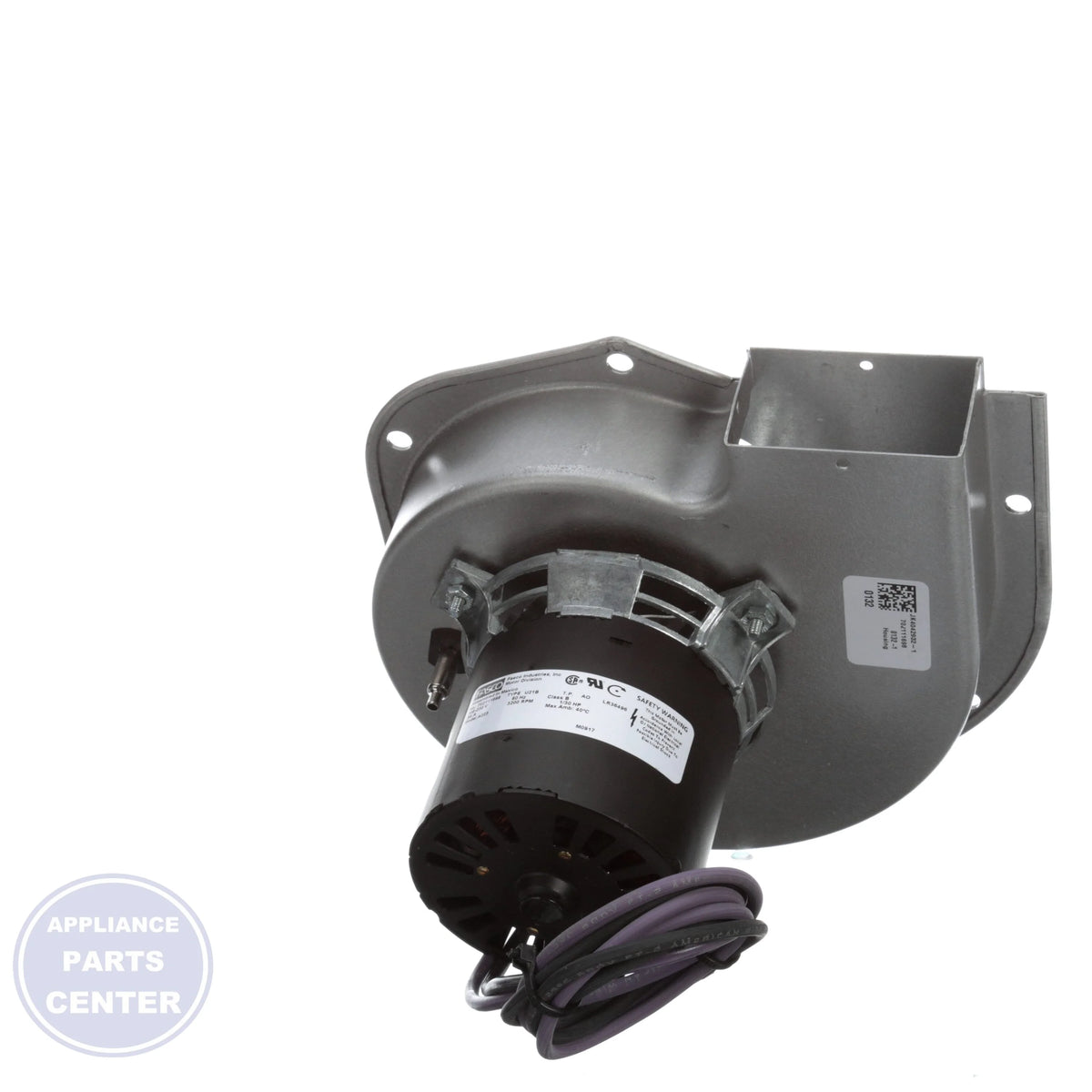 Replacement Blower A223 - Side view with 1/35 HP & 208/230 Volts specs